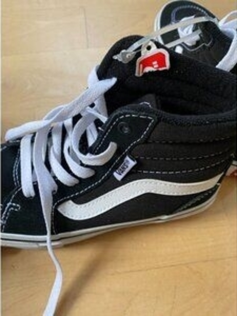 Vans Kids Black and White High-Top Sneakers - Picture 4 of 6